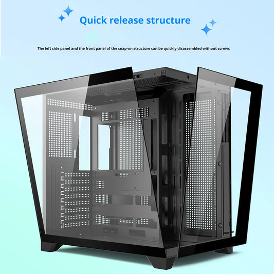 Power train Dreamland PRO ATX motherboard PC gaming 360 water-cooled Sea view room Double-sided glass gaming computer case